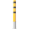 Bollard | steel tube  193 x 3,6 mm | yellow / black | Removable without fastener | With welded steel cap, incl. base sleeve Item no. 40191_10 | total length: 2000 mm | with welded steel cap